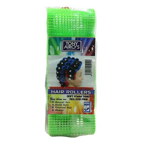 Tony Airos Soft Foam Twist Hair Roller Green 1 Count