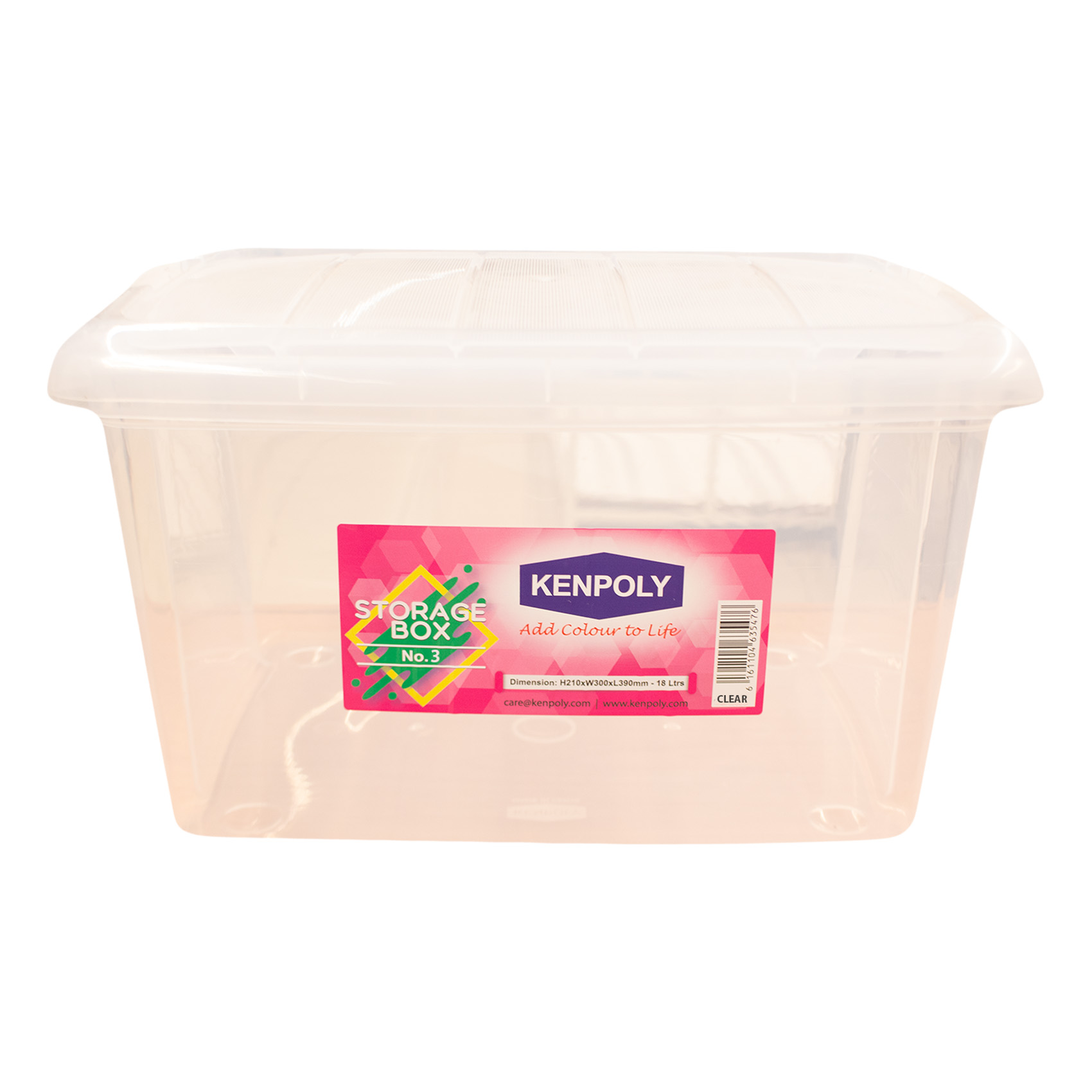 KEN. STORAGE BOX NO.3 CLEAR 60L