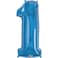 Qualatex Number One Foil Balloon- 38-Inch Size- Sapphire Blue