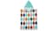 Bath poncho with hood, harlequin pattern/multicolour, 70x55 cm