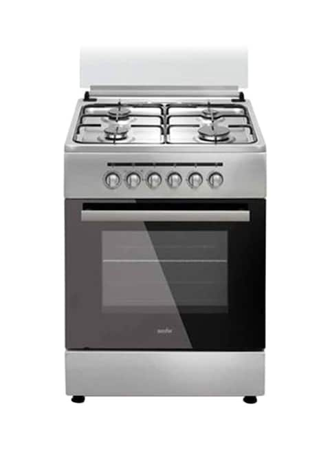 AKAI 4-Hob Gas Cooker With Grill 60Cm CRMA-606SC Silver