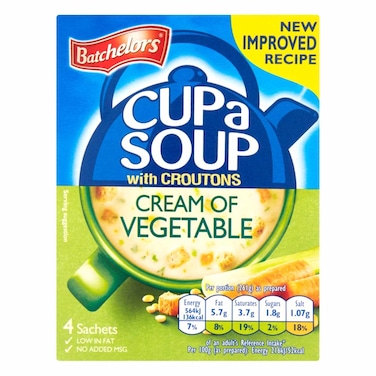 BATCHELORS CUPASOUP CREAM VEGE4PCS