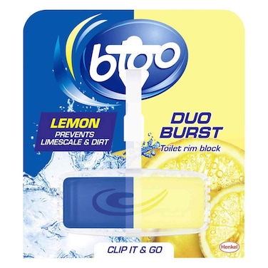 Bloo Duo Burst Toilet Rim Block Lemon 40g