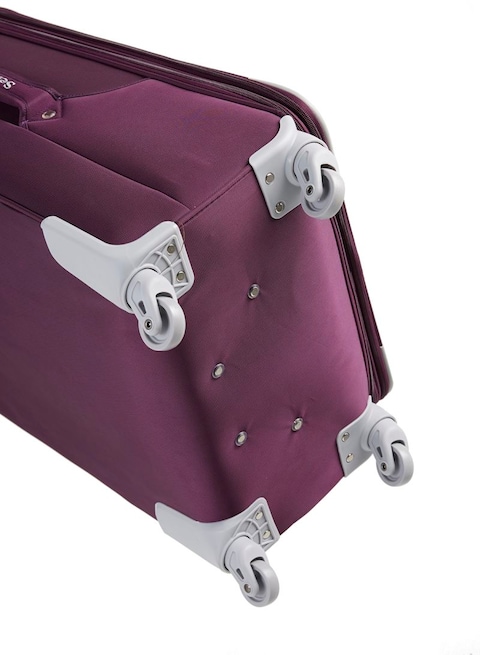 Senator Soft Shell Cabin Luggage Trolley For Unisex Ultra Lightweight Expandable Suitcase With 4 Wheels LL003 Purple