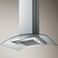 Baumatic BMECH9IGLSS 90cm Curved glass Island Hood
