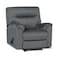 In House Velvet Rocking Recliner Chair - Grey - AB01