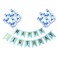 Party Time 9-Pieces Set of Blue Happy Birthday Banner and Blue Confetti Balloons For Birthday Party Decoration - Party Supplies