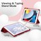 TRON New iPad 10.2 Inch Case 2021 9th Gen/ipad 8th Gen 2020 /ipad 7th Gen 2019 with Pencil Holder, Slim Stand Hard Back Shell Protective Smart Cover Case For iPad 10.2 / 10.5'' 2017 (Red)