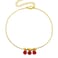 Aiwanto Beautiful Anklet for Ladies Ankle Chain Gold With Red Pearl Bracelet