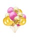 15-Piece 12inch Gold&amp;Pink -Decoration Balloons Set