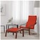 Yulan Poang Armchair with ottoman and Footstool Set with Cushion Red CO020
