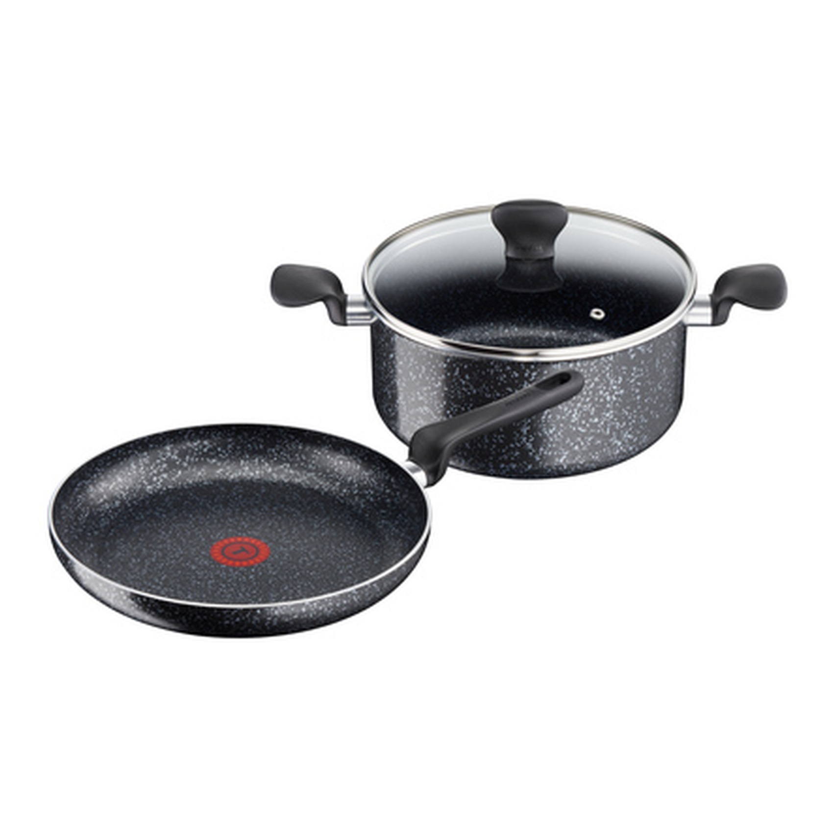 Tefal Dark Stone Cookware Set Black 11 PCS