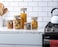 1CHASE Borosilicate Glass Storage Jar With Clip And Airtight Bamboo Lid 750ml, Storage Jar To Store Tea, Coffee Beans, Candy, Spices, Biscuits - Set Of 2
