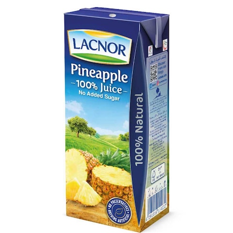 Buy Lacnor Essentials Pineapple Juice 180ml in UAE