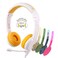 BuddyPhones - School Plus Kids Headphones - High Performance Beam Mic, Detachable BuddyCable for Sharing, Foldable &amp; Cushioned Headband (&Yacute;ellow)