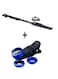 Generic - Selfie Stick For Smartphones And GoPro Action Camera With 3-In-1 Smartphones Lens Black