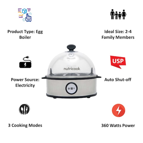 Nutricook NC-EC360 Rapid Egg Cooker Pink