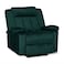 In House Velvet Classic Recliner Chair - Dark Green - AB05