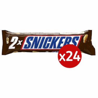 شوكولاتة سنيكرز بالفول السوداني - 80 جرام - 24 قطعة 