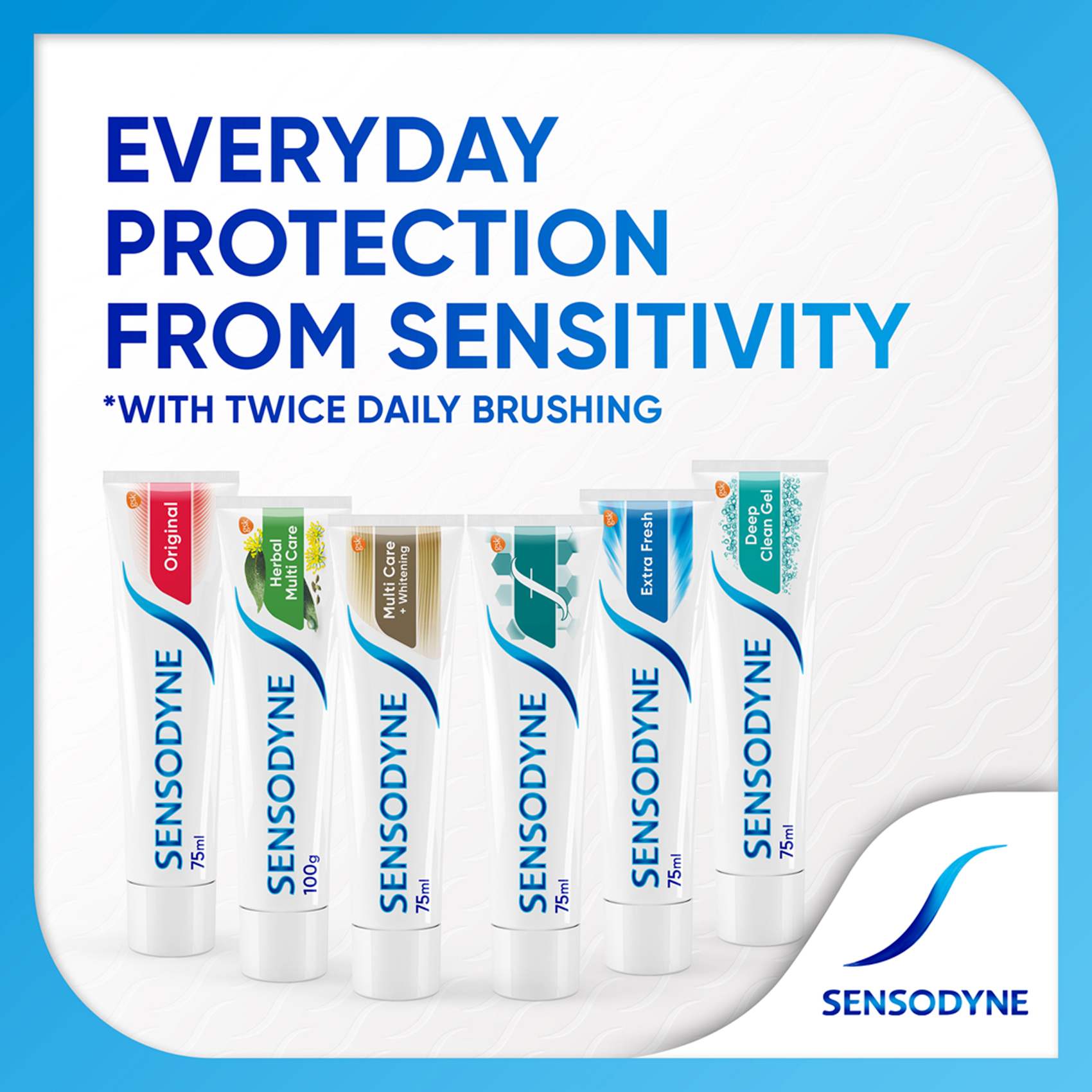 Sensodyne Toothpaste For Sensitive Teeth Deep Clean Gel With Foam Boost Technology 75ml