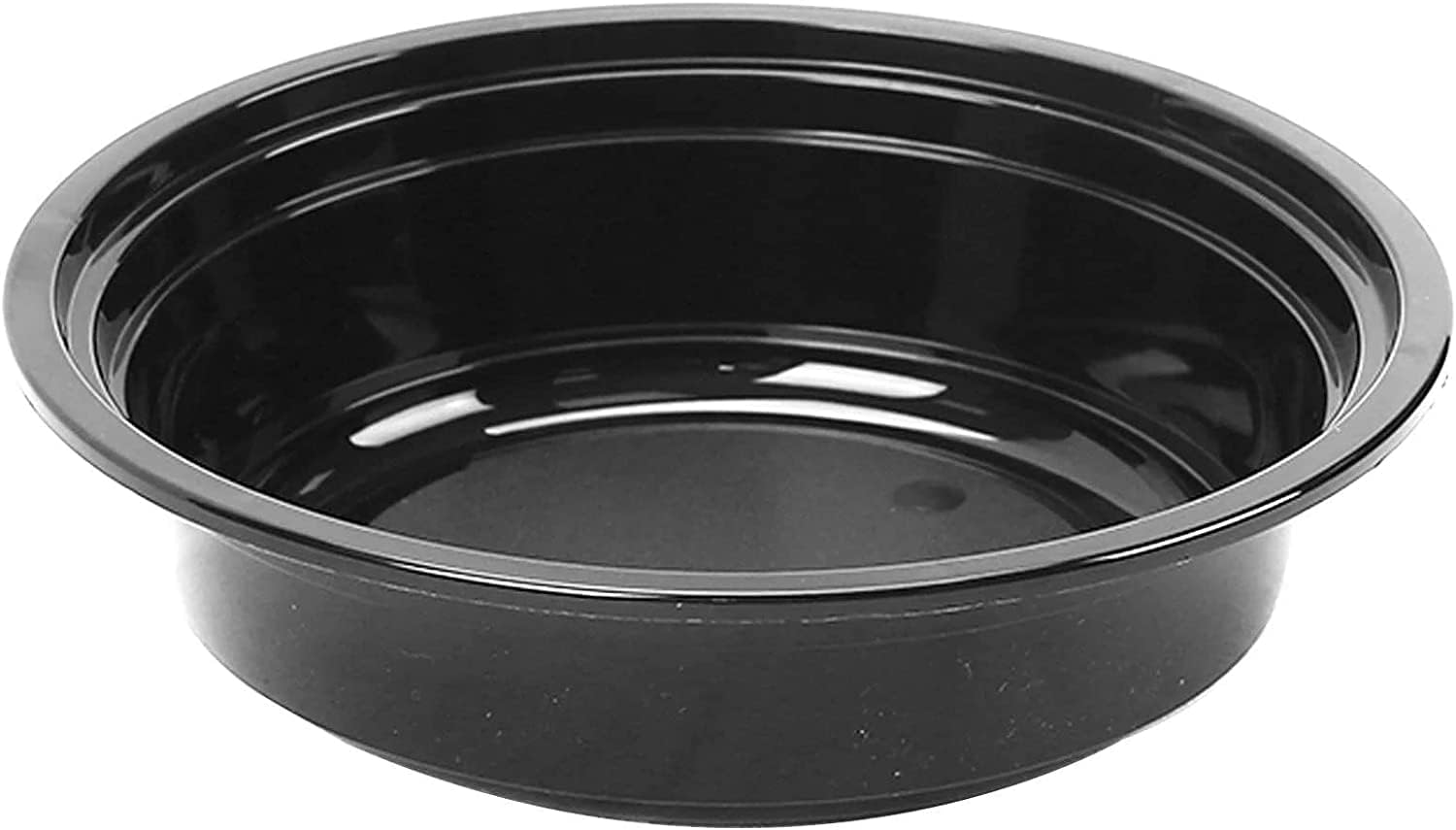 Go2Camps Alsaqer [10 Pack] Compartment Round Black Base With Lids Food Storage Container(32 Oz) Ro32, Disposable Food Container, Meal Containers, Lunch Boxes Microwave, Freezer Safe (1 - Compartment)