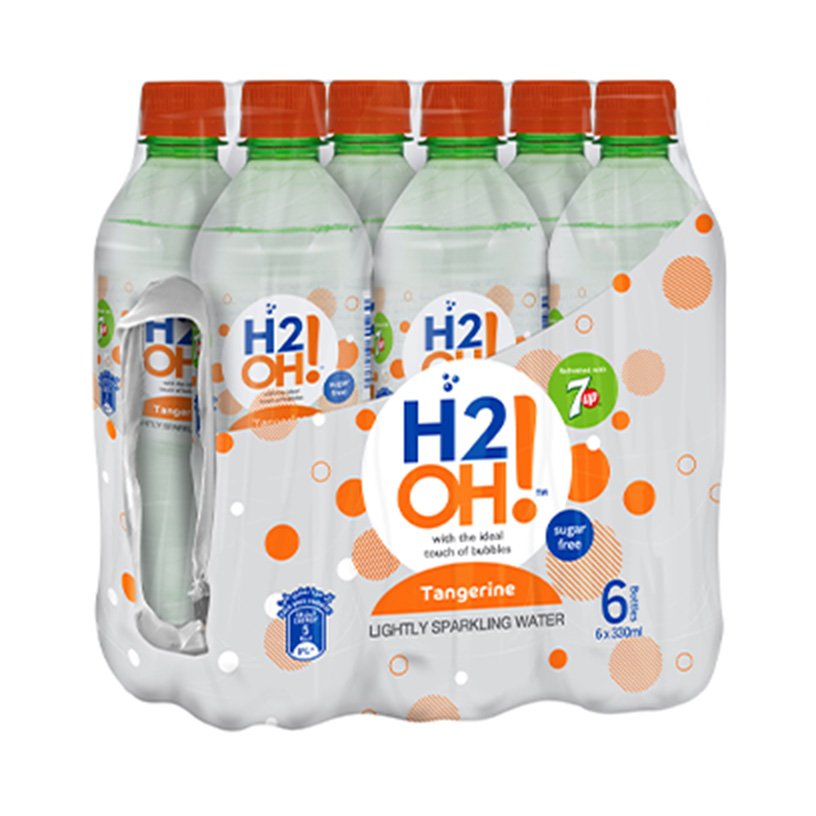 H2Oh Sparkling Tangerine Water 330ML X Pack Of 6