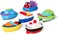 Junshen Bathtub Floating Bath Toys(6Pcs) With Storage Net, Baby Soft Time Boat Toys, Bathtub Learning Water Toys And Squirt For Toddlers