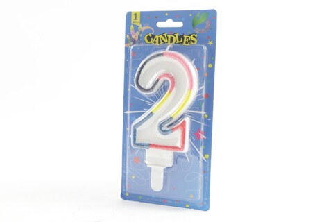 Buy PARTY GLITTER CANDLE 2 W HOLDER in Kuwait