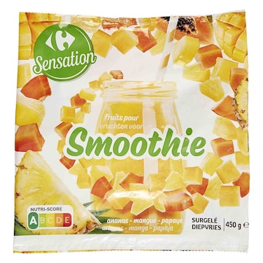 Carrefour Frozen Sensation Yellow Fruits Pour Smoothie 450g