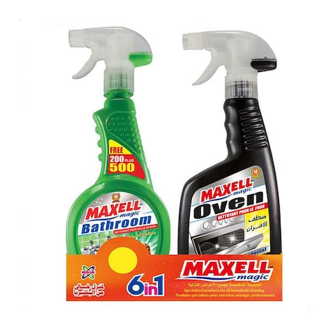 Buy Maxell Magic Oven Cleaner - 500 ml + Bathroom Cleaner - 500 ml in Egypt