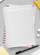 Lowha Spiral Notebook With 60 Sheets And Hard Paper Covers With Abstract Pink &amp; White Cube Design, For Jotting Notes And Reminders, For Work, University, School