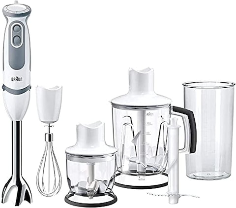 Braun MQ 5245 MultiQuick 5 Vario Hand Blender With Attachments, 1000 Watt, White