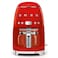 Smeg Drip Filter Coffee Machine DCF02RDUK, 1050 W, 1.4 L, Red, Antislip Base