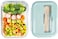 Aiwanto Glass Lunch Box Meal Prep Containers Food Storage Box with Lid Leak-proof Lunch Container Microwavable 1000ML Capacity（Equipped with knife and fork）