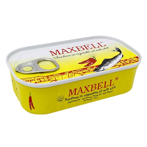 Maxbell Sardines In Vegetable Oil With Chili 125g