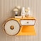 Aiwanto Bathroom Storage Rack Storage Box Hair Dryer Storage Rack Tissue Roll Holder Shelf(Orange)