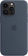 Excuse Quality Silicone Case For iPhone 14 Pro With Magsafe Wireless Charging Support - Blue