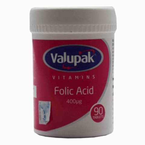 Valupak Folic Acid 400Ug Tabs 90&#39;S