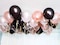 Buena Ventura&#39;s Themez Only Metallic Balloons - Rose Gold &amp; Black &amp; White - Pack of 51 pcs