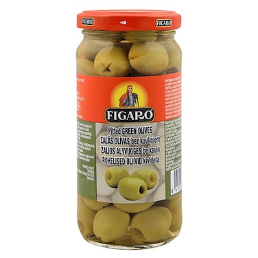 Figaro Pitted Green Olives 110g.