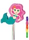 Adorable Mermaid Pinata Cartoon Shaped Pinatas Kids Birthday Party Supplies for Comic Themed Party and Stick