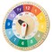 Educational wooden clock, multicolour, 25 cm