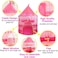 Kids Play Tent &amp; Carrying Case &amp; Children Castle Playhouse for Girls &amp; Boys, Indoor &amp; Outdoor Use(Pink)