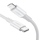 سلك شاحن يوجرين من ايفون إلى USB-C مطلي بالنيكل بطول 1.5 م وبقوة 60 واط - أبيض