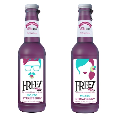 Freez Mix Carbonated Flavoured Mojito Strawberry Drink 275ml