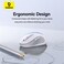 Ergonomic Mouse F02, 4000 DPI, 5 DPI Adjustable, 2.4GHz Bluetooth Wireless Mouse, USB Computer Mouse for Laptop, PC, Chromebook, Notebook (White)