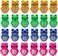 Generic 24 Pcs Mini Animal Tumbler Toy Tummy Time Toys Animal Tumbler Statue Baby Toy Desktop Tumbler Decoration Egg Shakers For Kids Montessori Party Favors