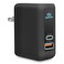 Naztech - 18W USB-C Power Delivery + Adaptive Fast Charge Super Speed USB-A Charger - Black