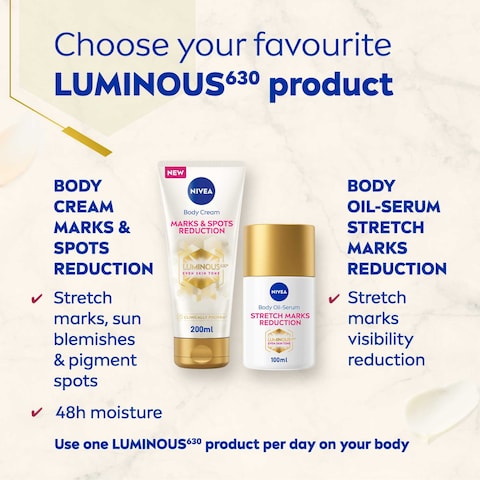NIVEA Luminous 630 Body Cream Marks &amp; Spots Reduction 200ml