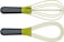 Joseph Joseph 10539 Twist Whisk- Flat Whisk And Balloon Whisk- Suitable For Non-Stick Cookware, Silicone, Grey/Green